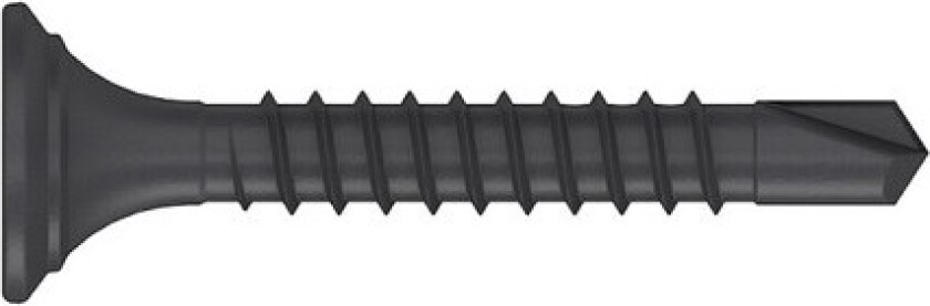 Gipsskrue stål/bor sort 3,5x40mm a1000