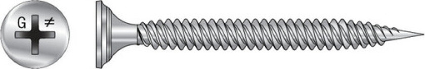 Gipsskrue zink beltet bgs 3,5-25 1000 stk/pak