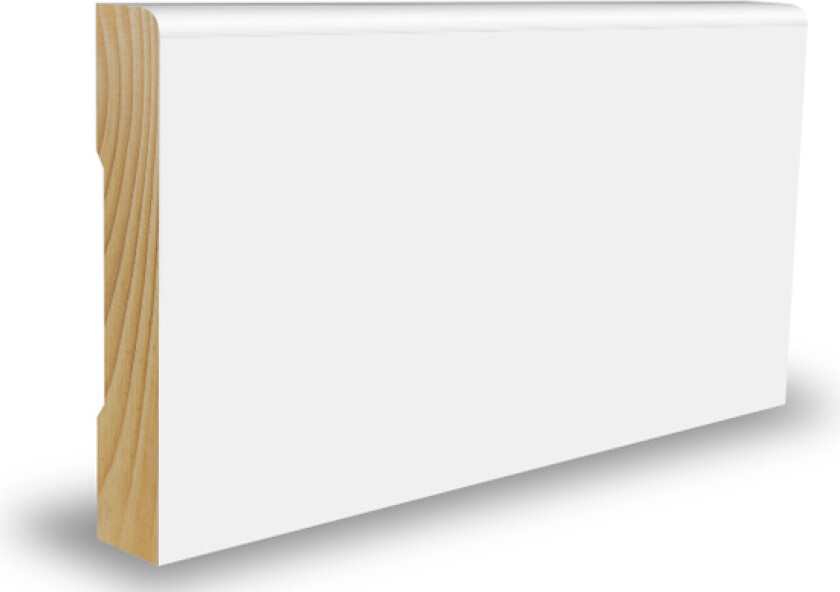 Bilde av Gulvlist malt furu 12x70x4400  mm bomull