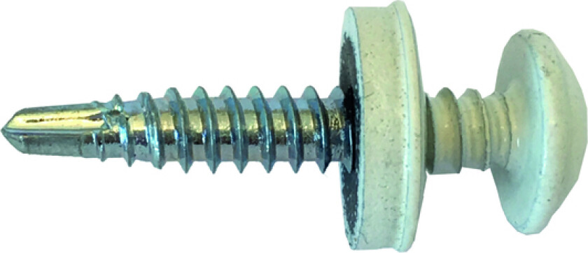 Montasjeskrue pan hvit 4,2x25 a100 borspiss m/skive t20 ral 9010