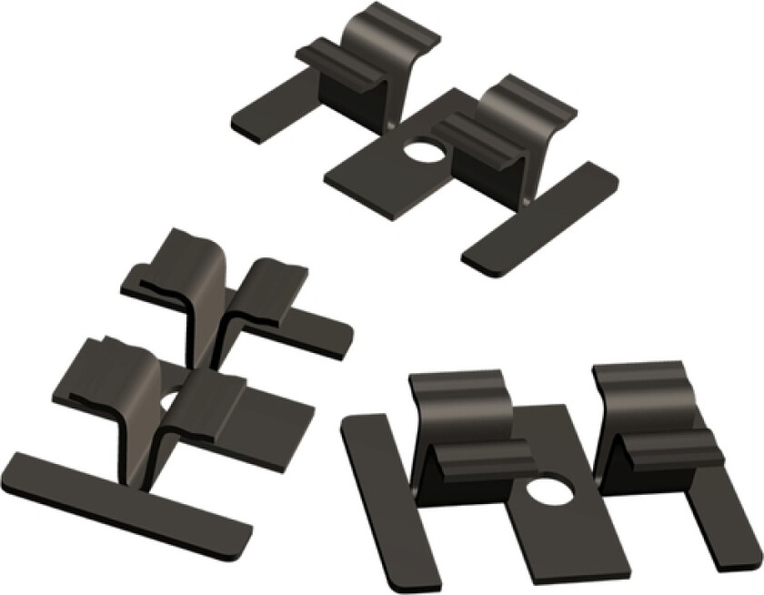 Metallklips t6 for terrrassebord inkl skruer 100 stk/pose