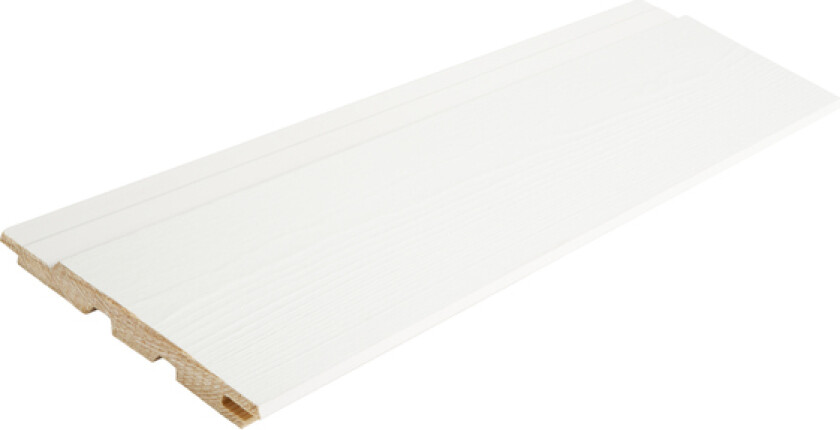 Bilde av Skyggepanel skrå furu 13x120x4850 hvitmalt s0500-n klassisk hvit kvistfri 6 stk i bunt