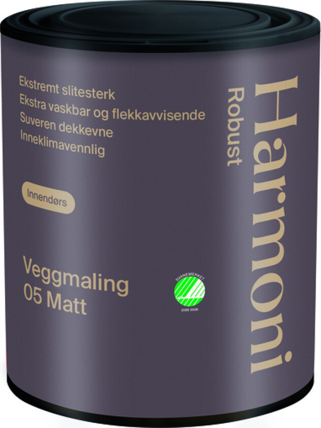 Interiørmaling robust 05 base hvit 0,68l