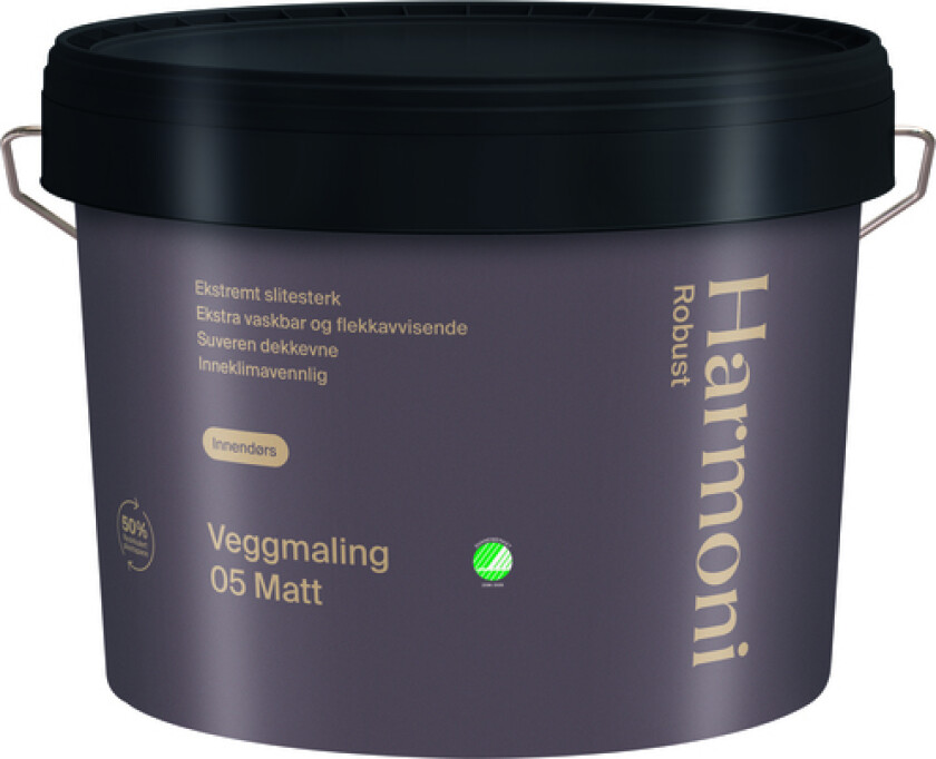 Interiørmaling robust 05 base hvit 9l