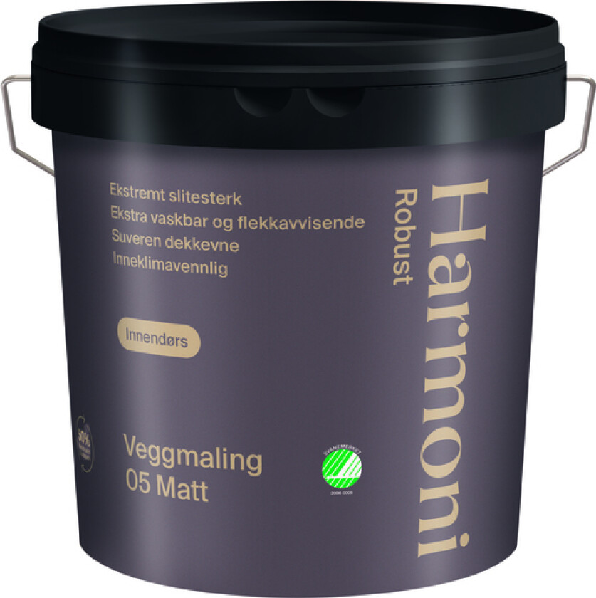 Interiørmaling robust 05 base hvit 2,7l