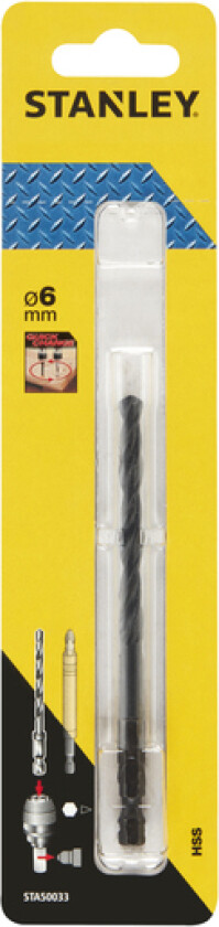 Metallbor hss-r 6mm hex sta50033