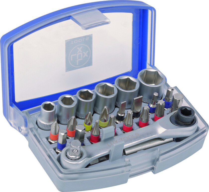 Bits- og pipesett 1/4 24 deler proff