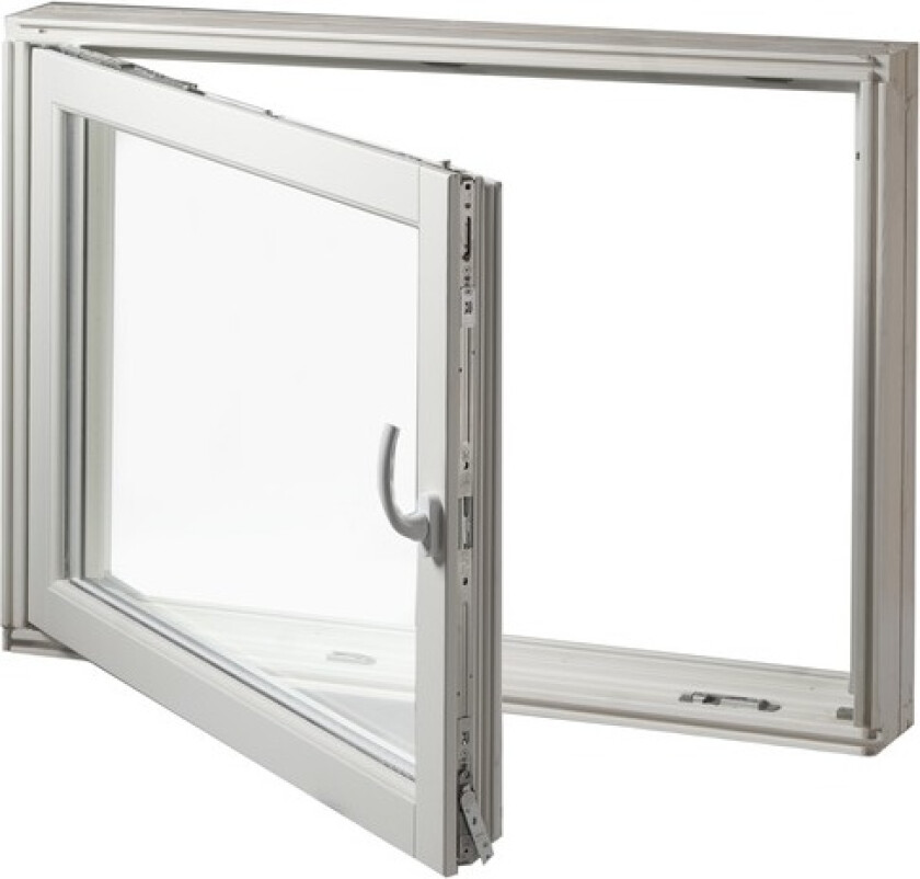 Bilde av Vindu 2veis innadslående 110x80 venstre hvitmalt 2 lags glass u-verdi 1,2 115 mm karm