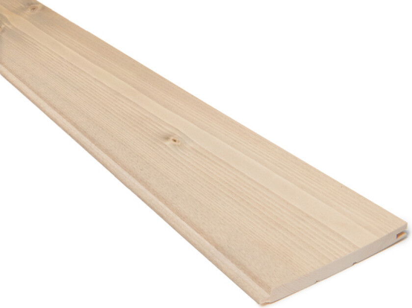 Glattpanel børstet furu 14x145 beiset huldrebeige