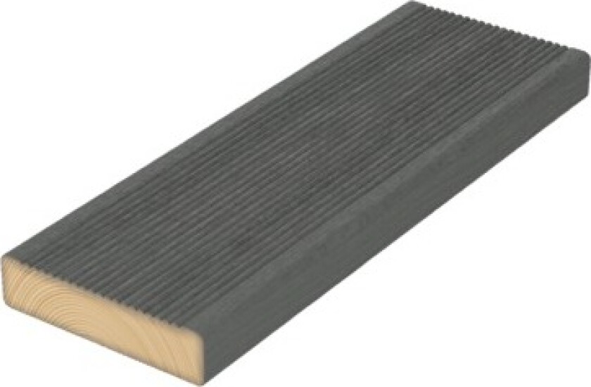 Bilde av Terrassebord duo royal oljet furu 28x120 mm klasse 1 m/riller leirgrå