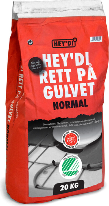 Rett på gulvet normal 20kg selvutjevnende avrettingsmasse støvredusert