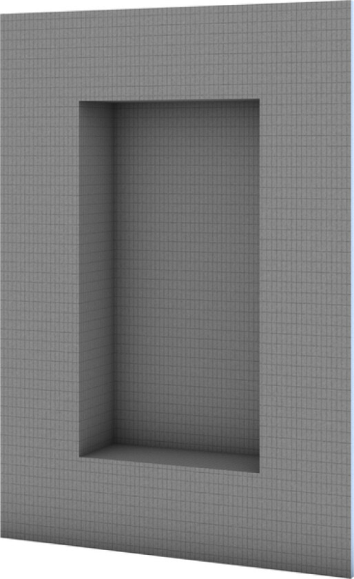 Veggsystem sanwell nisje 10mm 20/40 ramme flens
