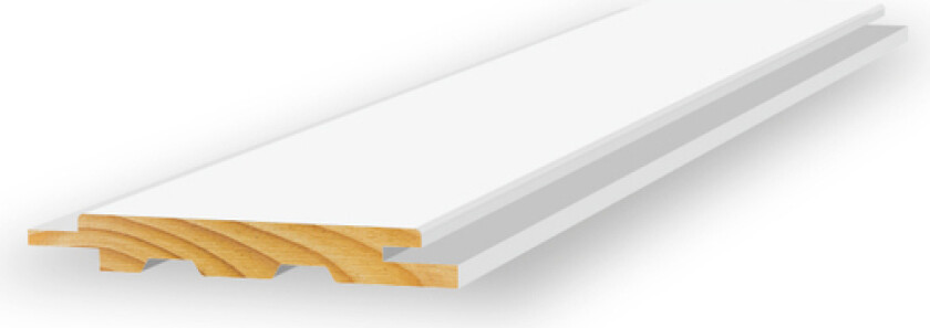 Glattpanel furu 13x145x2415 hvitmalt s0500-n klassisk hvit kvistfri 6 stk i bunt