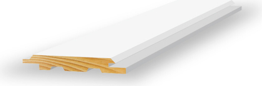 Bilde av Faspanel furu 13x095x4850 hvitmalt s0502-y bomull kvistfri 6 stk i bunt