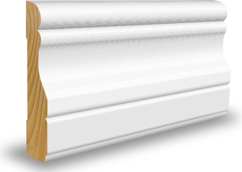 Karmlist malt furu 15x58x4400  mm bomull