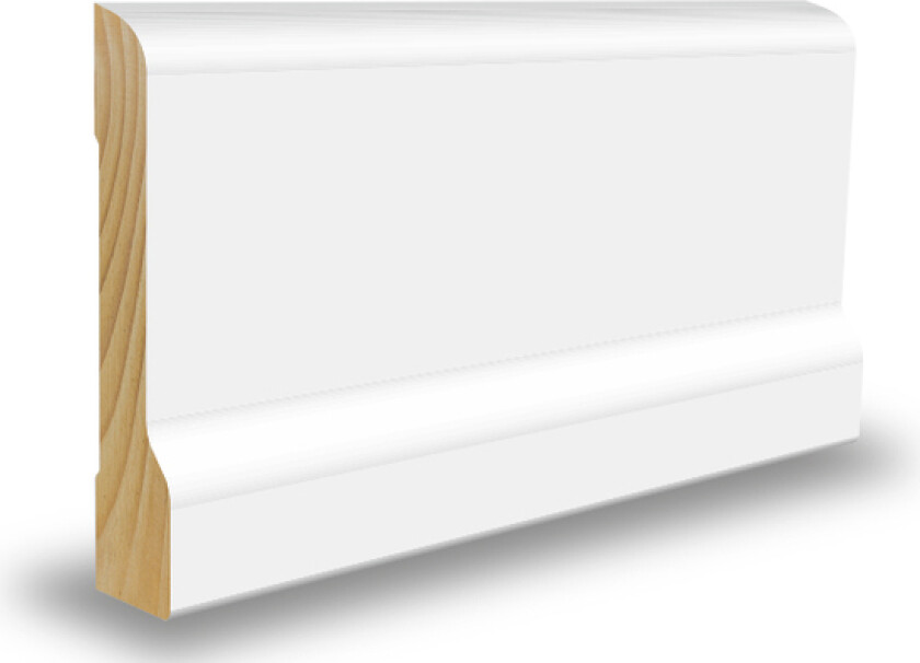 Karmlist malt furu 15x70x4400  mm bomull