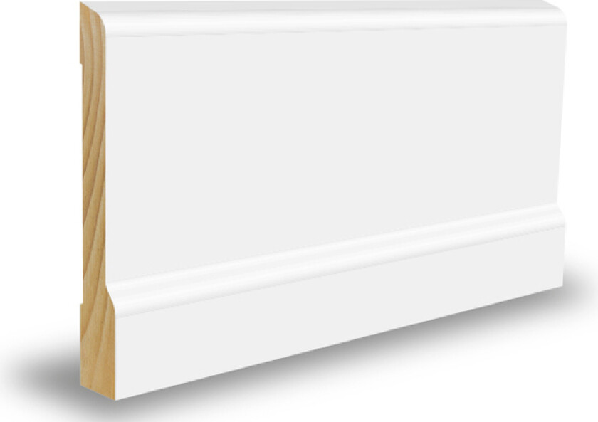 Bilde av Gulvlist malt furu 15x70x4400  mm bomull