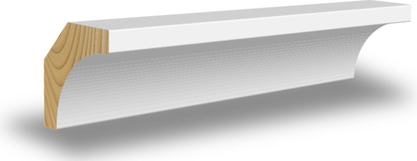 Bilde av Hulkillist furu 21x021x2700 innvendig hjørne hvitmalt s0500-n klassisk hvit