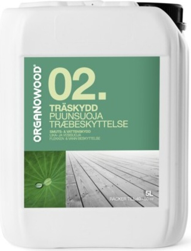 Organowood 02 trebeskyttelse 5 liter smuss- og vannbeskyttelse