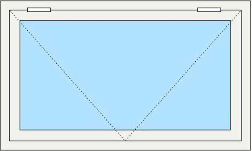 Vindu koblet 12x7 hvit topphengt utadslående 1-rams