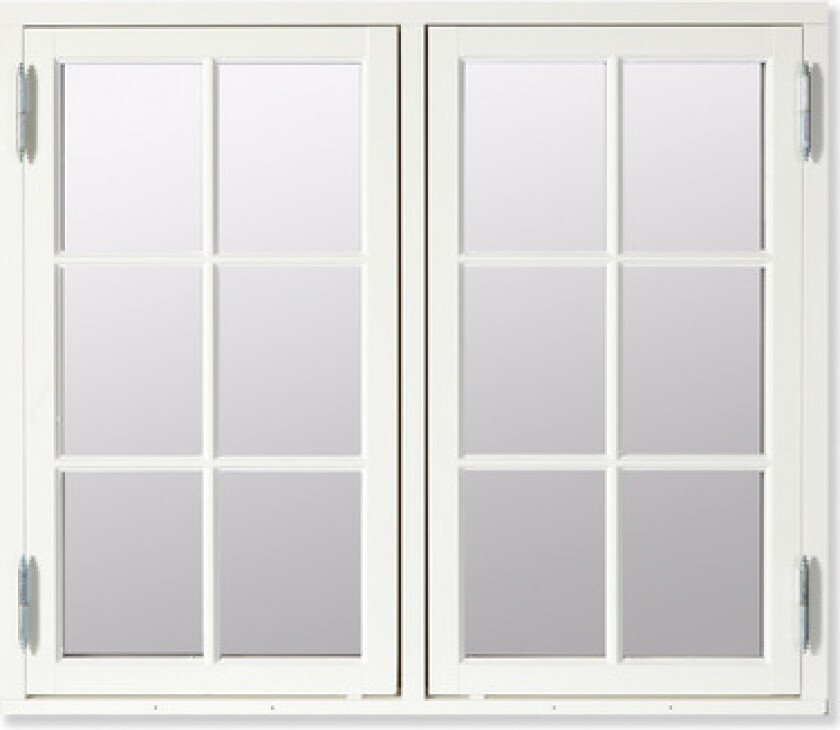 Bilde av Vindu koblet 2-r 13x8 hvit sidehengt utadslående 2-rams