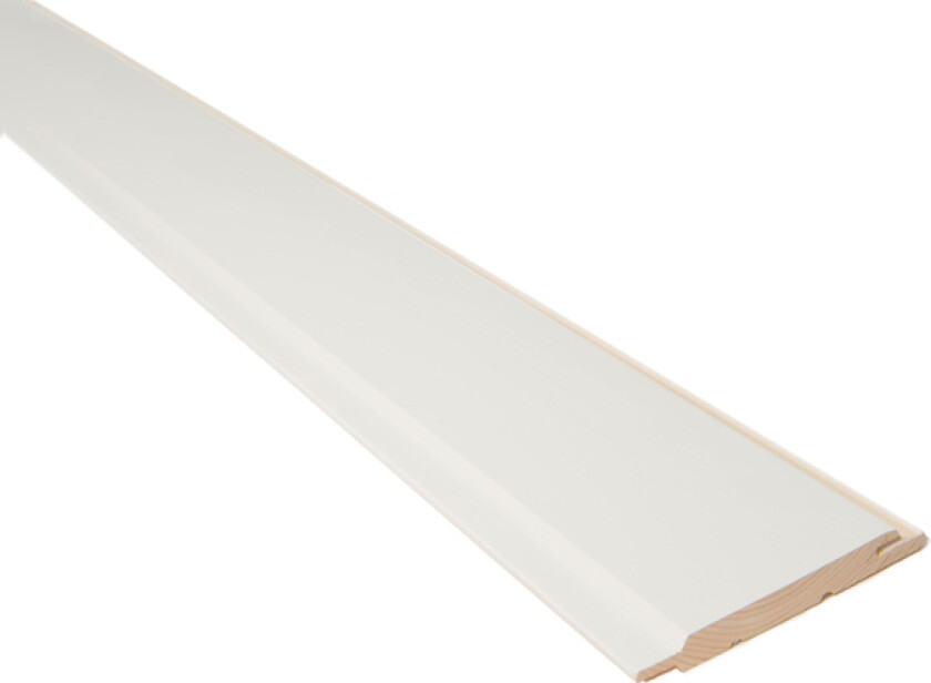 Skyggepanel skrå furu 13x120x4800 hvitmalt s0502-y bomull kvistfri
