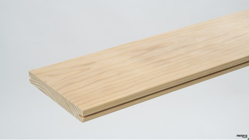 Terrassebord accoya ubehandlet radiata furu 24x195 mm m/sidespor natur