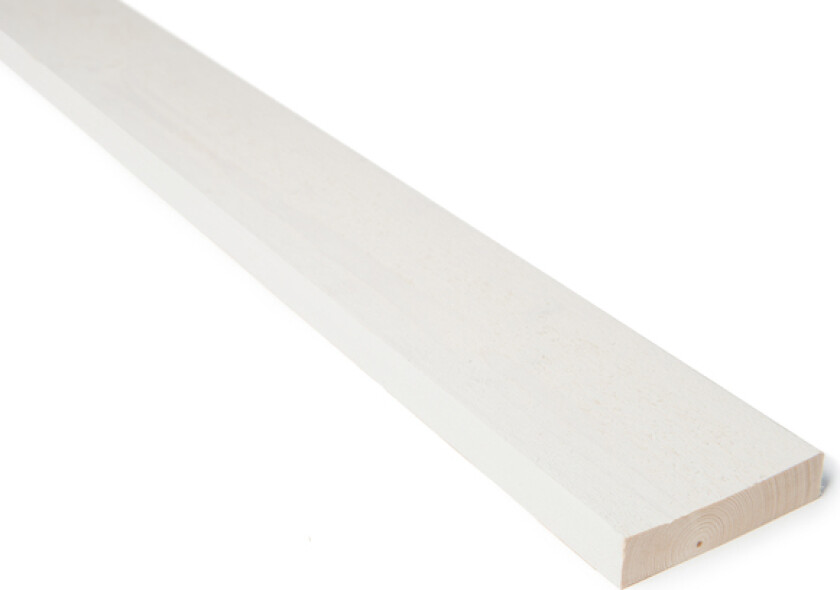 Kledning rektangulær gran 22x98 mm grunnet klasse 1 hvit