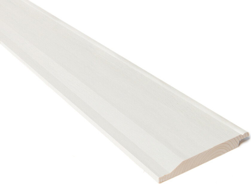 Kledning d-fals m/staff gran 19x148 kl.1 grunnet+mellomstrøk hvit teknos 730+894