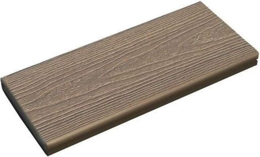 Terrassebord fiberon sanctuary resirkulert kompositt 24x137x4880 mm latte m/sidespor brun