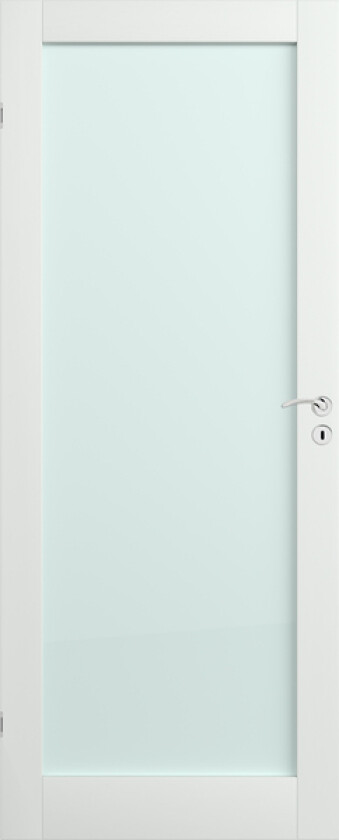 Dørblad 1 80x210 hvit med glass