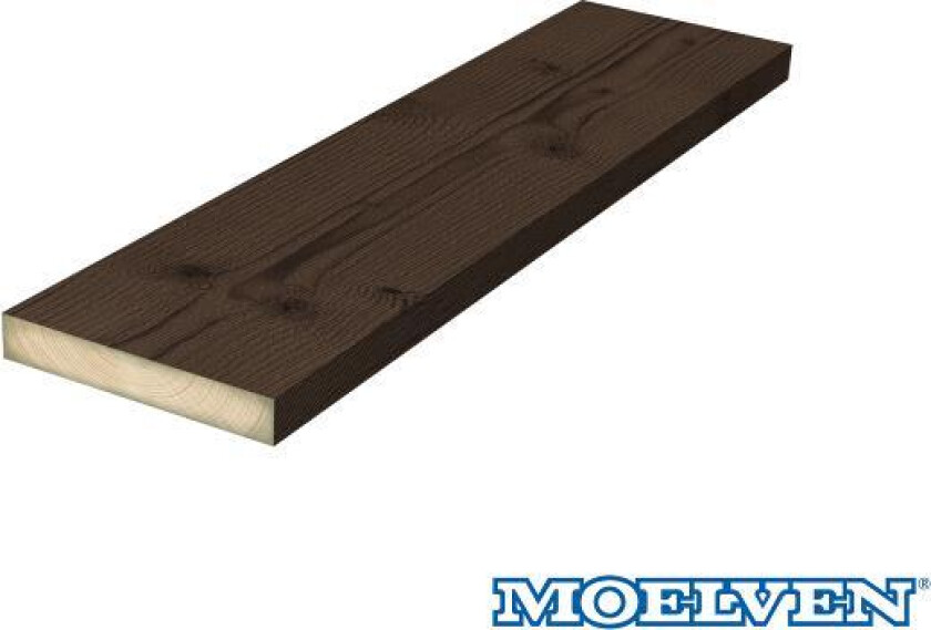 Kledning rektangulær furu 19x148 royalimp brun kl.1