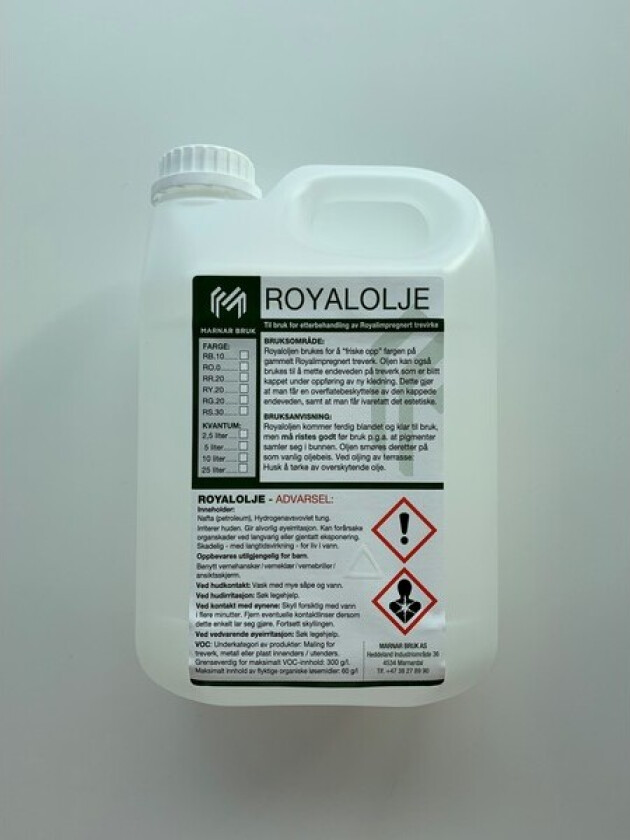 Royalolje upigmentert 2,5 liter ro.0.