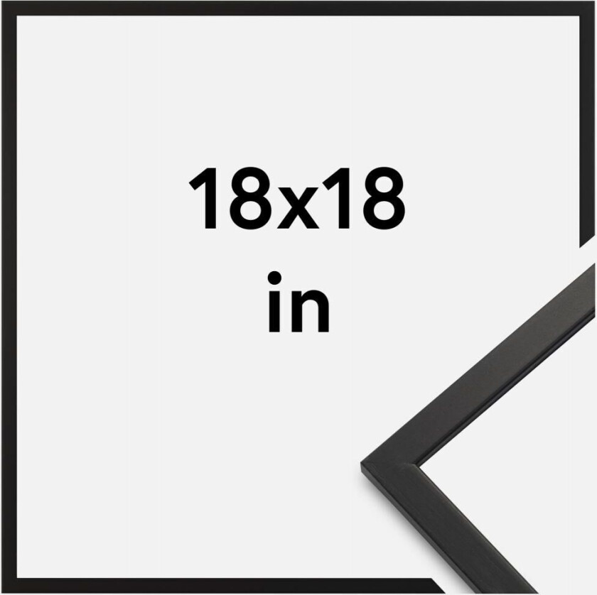 Ramme Edsbyn Akrylglass Svart 18x18 Inches (45,72x45,72 Cm)