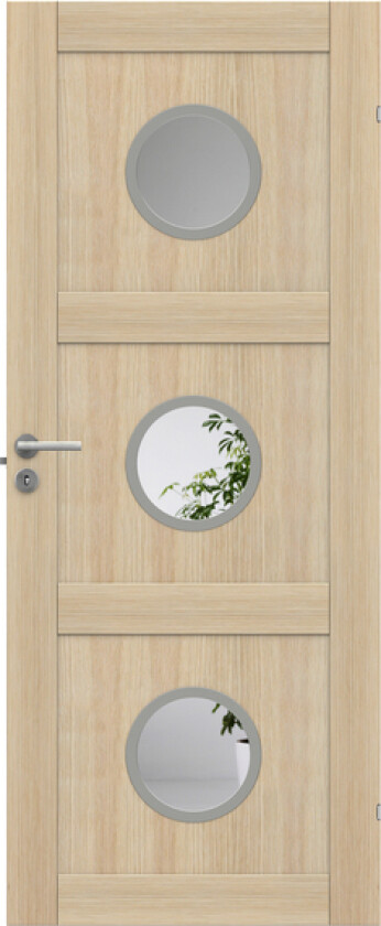 Bilde av Dørblad unique 03l gwa330 90x210 hvitpigmentert glassdør 3xø30cm