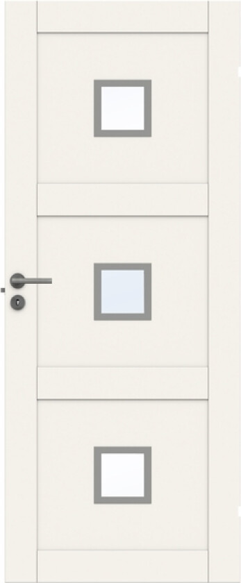 Dørblad unique 03l gwa320 90x210 hvit glassdør 4mm herdet glass/3-20x20cm