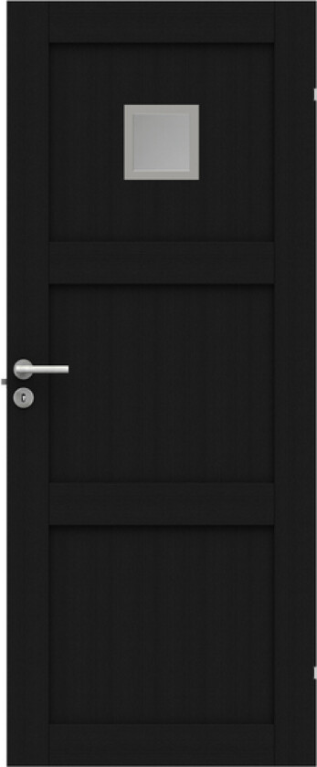 Dørblad unique 03 gwa120 90x210 sort glassdør 20x20cm