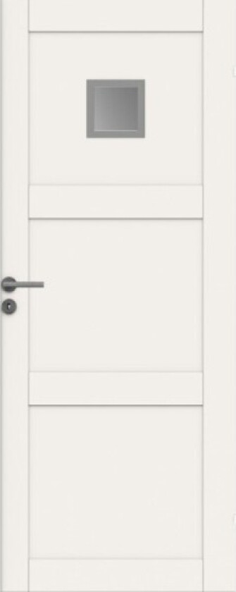 Dørblad unique 03l gwa120 90x210 hvit glassdør 4mm herdet glass/20x20cm