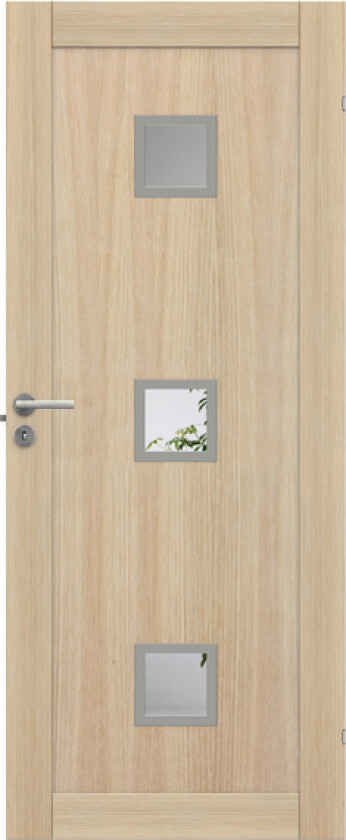 Dørblad unique 01l gwa320 90x210 hvitpigmentert glassdør 3-20x20cm