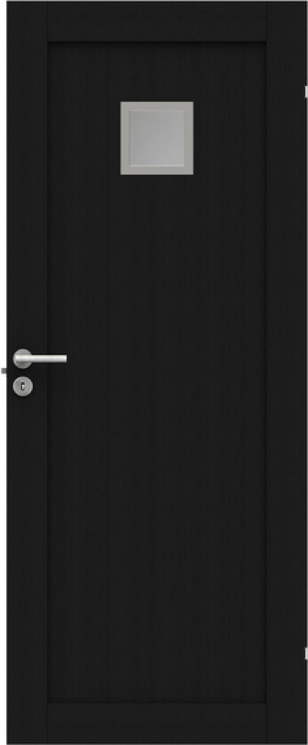 Dørblad unique 01l gwa120 90x210 sort glassdør 20x20cm