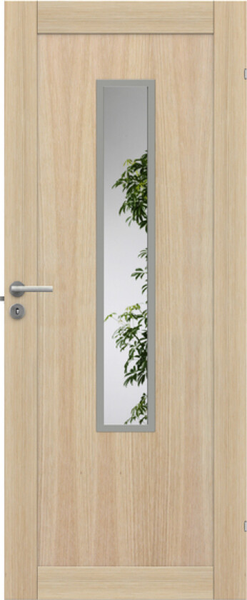 Dørblad unique 01l gwa1120 90x210 hvitpigmentert glass 20x120cm