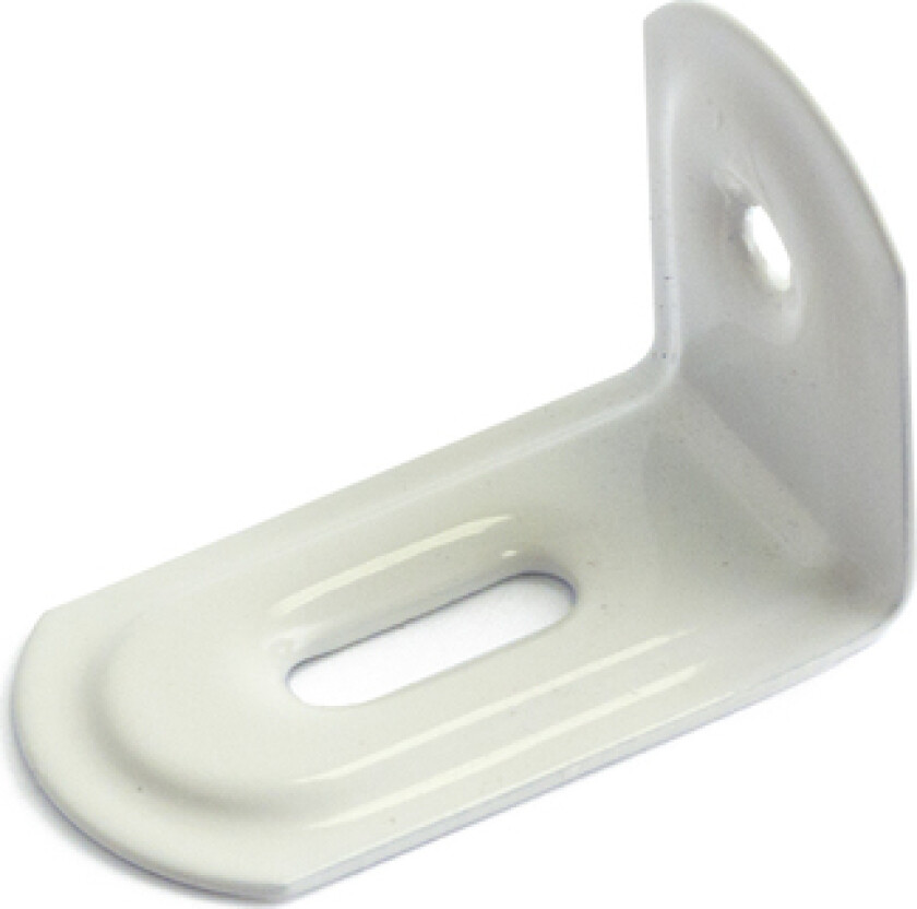 Møbelvinkel 501 stål hvit 41x25x23mm pk 4 stk