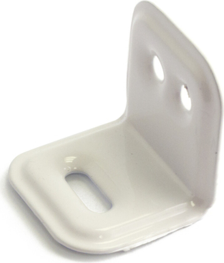 Møbelvinkel 502 stål hvit 27x30x30mm