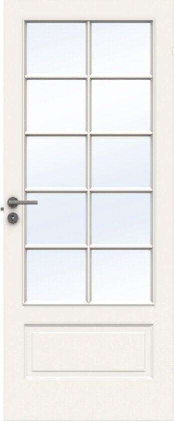 Dørblad style sp10 70x200 hvit glassdør 4mm herdet glass