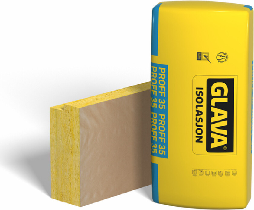 Proff 35 takstolplater m/p 250x610x1200mm 4 stk 2,93 m2/pk