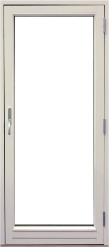 Bilde av Balkongdør 90x210 høyre brystning massiv u-verdi 1,2 115 mm karm hvitmalt