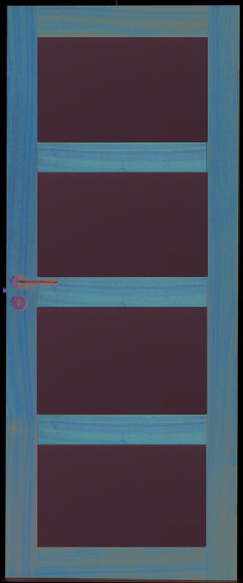 Dørblad unique gw04l 80x200 valnøtt glassdør