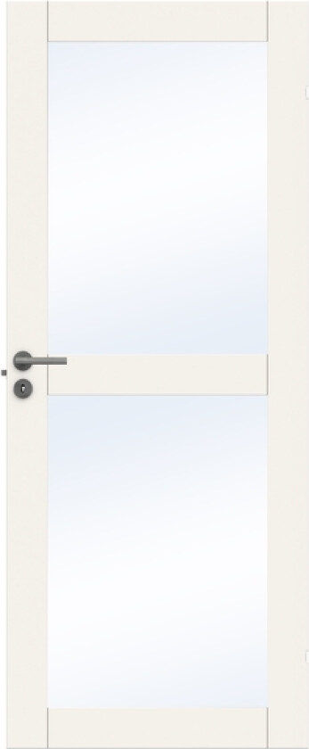 Dørblad unique gw02l 80x210 hvit glassdør 4mm herdet glass