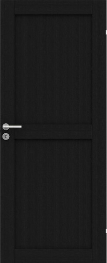 Dørblad unique 02l 80x210 sort eik glatt fyllingsdør 2 speil