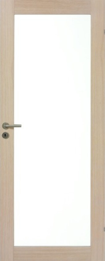Dørblad unique gw01l 90x210 hvitigmentert eik med glass